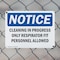 Signmission Cleaning In Progress Only Respirator Fit, 10 in W x Rectangle, Plastic OS-2PACK-NS-P-710-L-10646 - alternate 6
